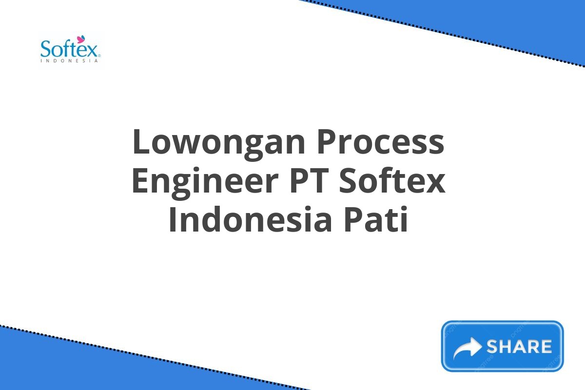 Lowongan Process Engineer PT Softex Indonesia Pati